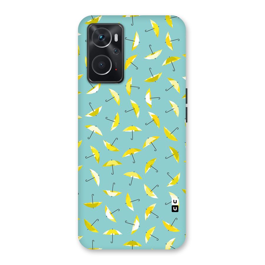 Yellow Umbrella Pattern Back Case for Oppo K10 4G