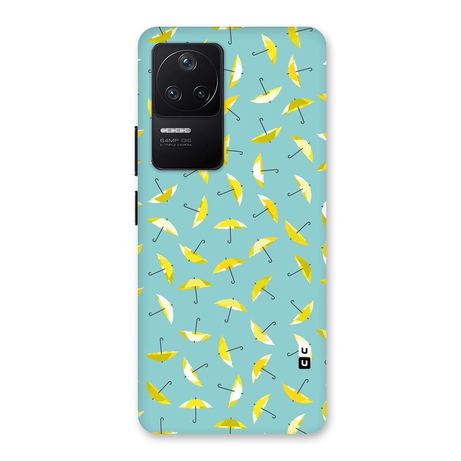 Yellow Umbrella Pattern Back Case for Poco F4 5G
