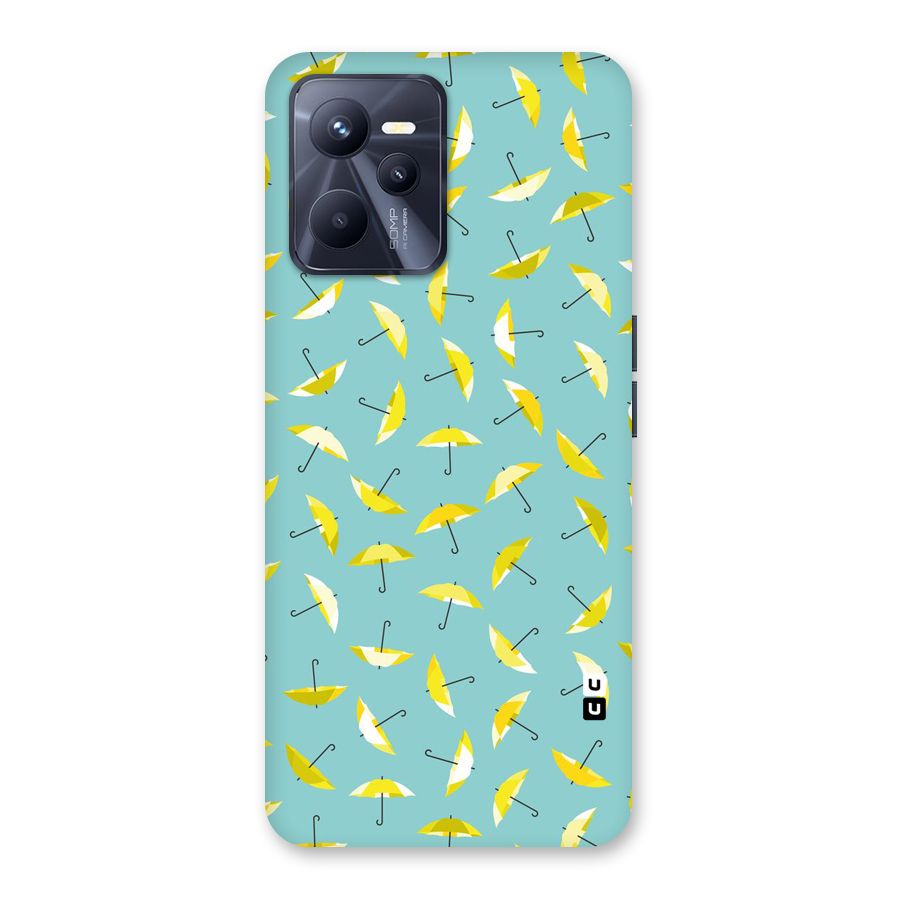 Yellow Umbrella Pattern Back Case for Realme C35