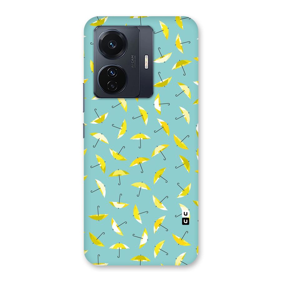 Yellow Umbrella Pattern Back Case for Vivo T1 Pro
