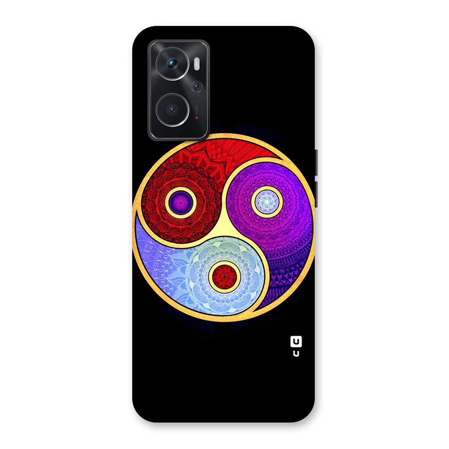 Yin Yang Mandala Design Back Case for Oppo K10 4G