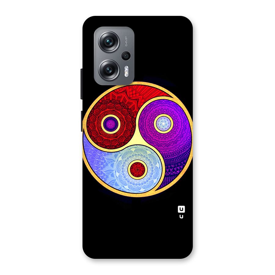 Yin Yang Mandala Design Back Case for Redmi K50i