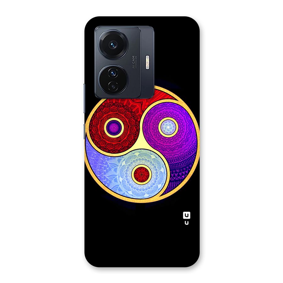 Yin Yang Mandala Design Back Case for Vivo T1 Pro