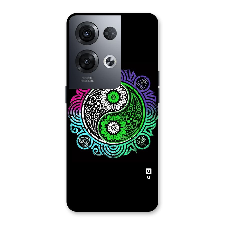 Yin and Yang Colorful Mandala Back Case for Oppo Reno8 Pro 5G