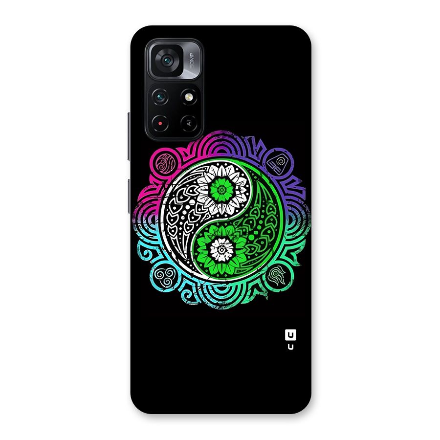 Yin and Yang Colorful Mandala Back Case for Poco M4 Pro 5G