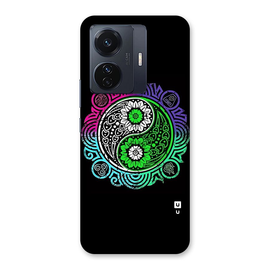 Yin and Yang Colorful Mandala Back Case for Vivo T1 Pro