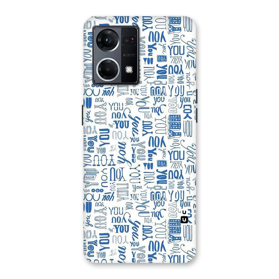 You Pattern Glass Back Case for Oppo F21 Pro 5G