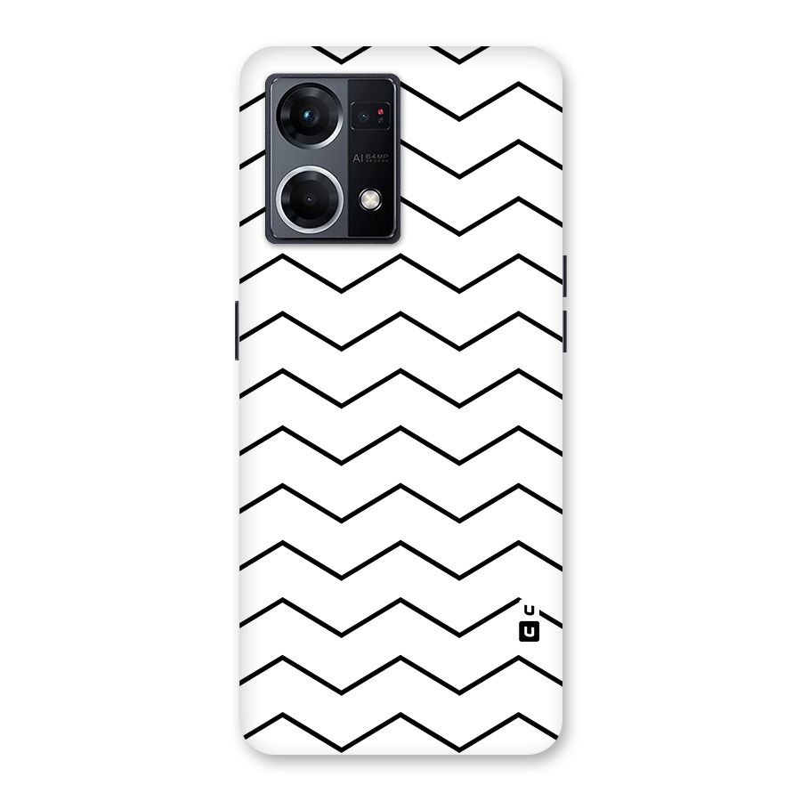 ZigZag Simple Classic Lines Glass Back Case for Oppo F21 Pro 5G