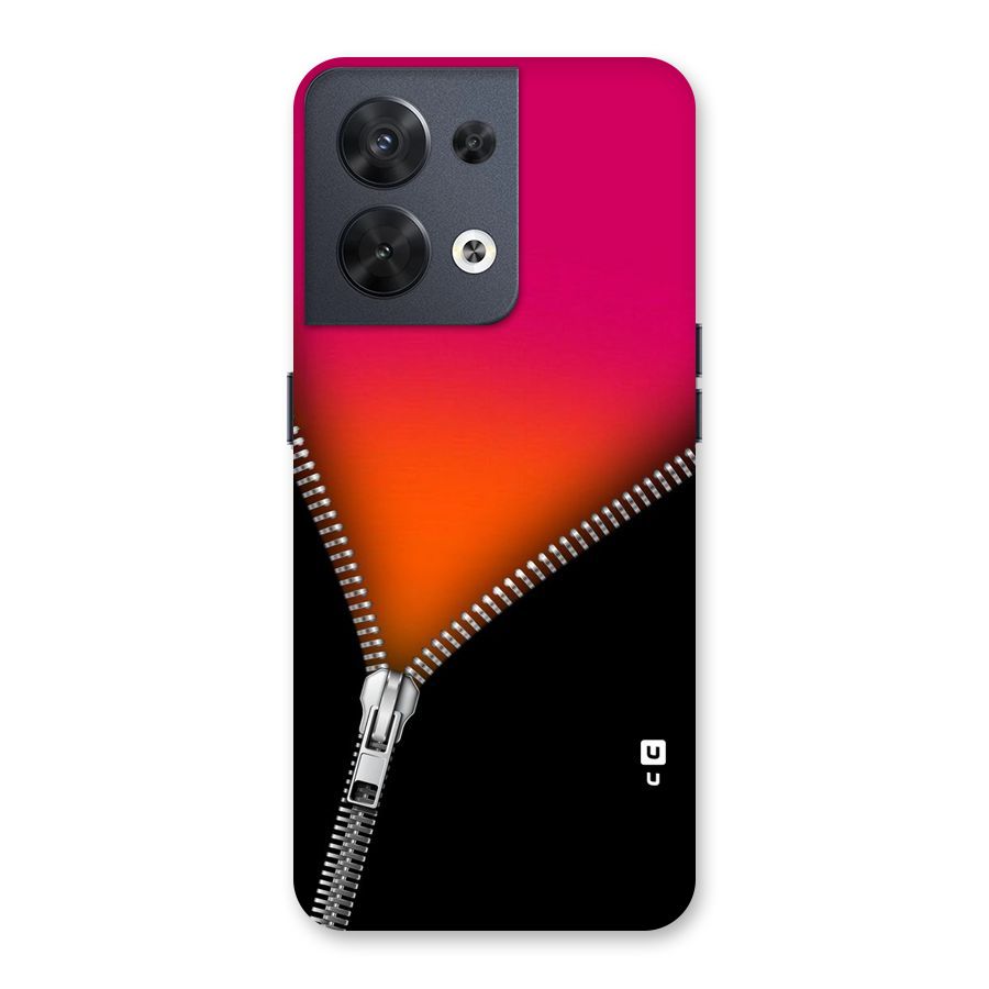 Zipper Print Back Case for Oppo Reno8 5G