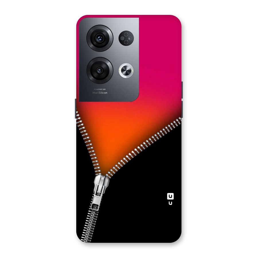 Zipper Print Back Case for Oppo Reno8 Pro 5G