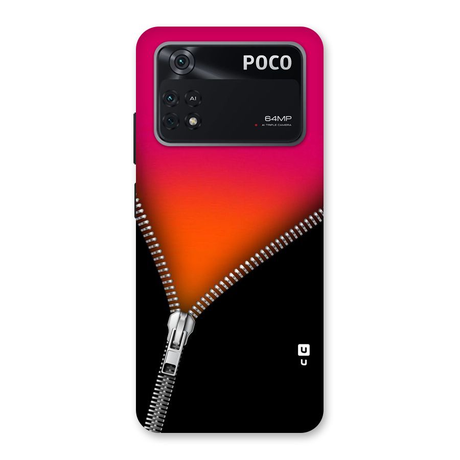 Zipper Print Back Case for Poco M4 Pro 4G