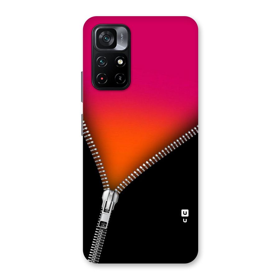 Zipper Print Back Case for Poco M4 Pro 5G