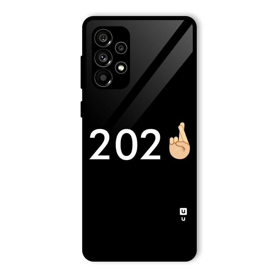 2021 Fingers Crossed Glass Back Case for Galaxy A73 5G