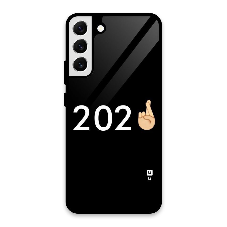 2021 Fingers Crossed Glass Back Case for Galaxy S22 Plus 5G