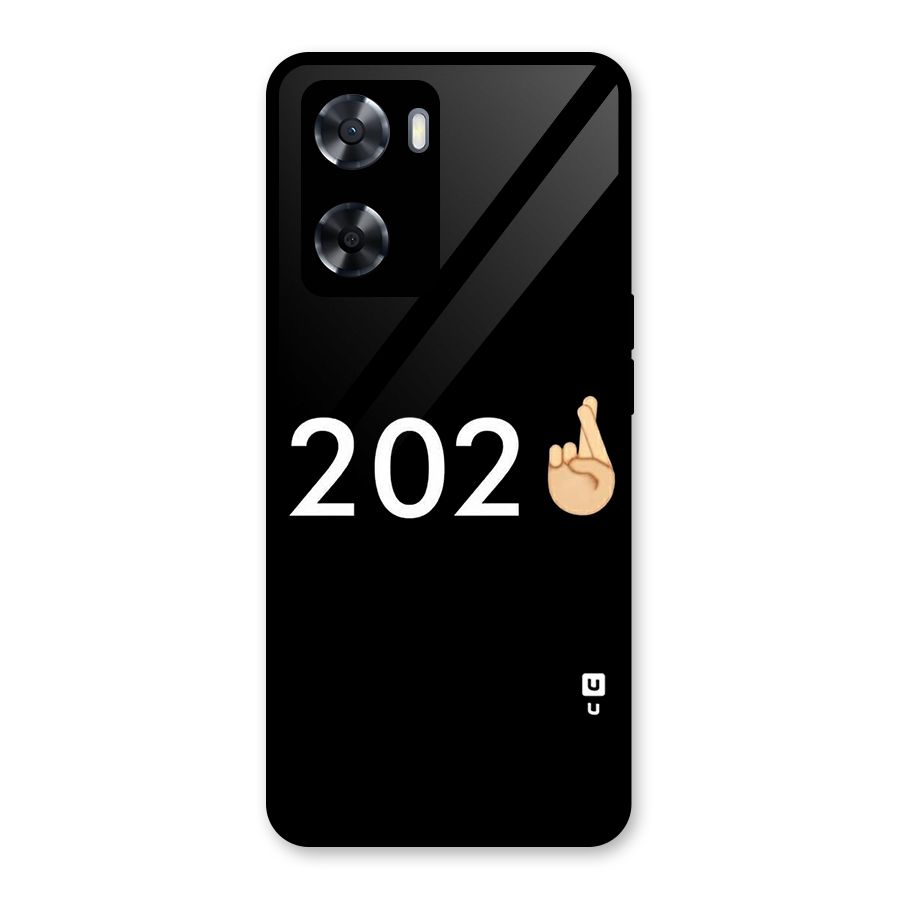 2021 Fingers Crossed Glass Back Case for Oppo A57 2022