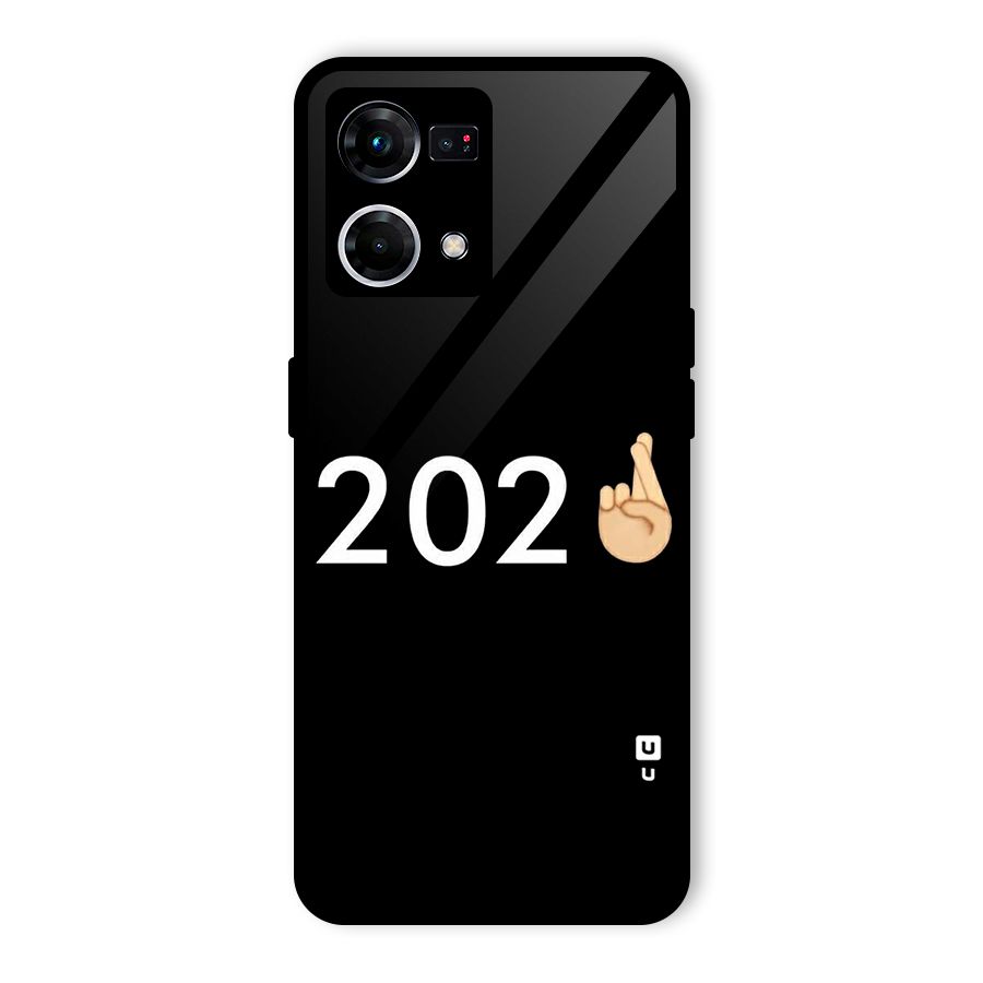 2021 Fingers Crossed Glass Back Case for Oppo F21s Pro 4G