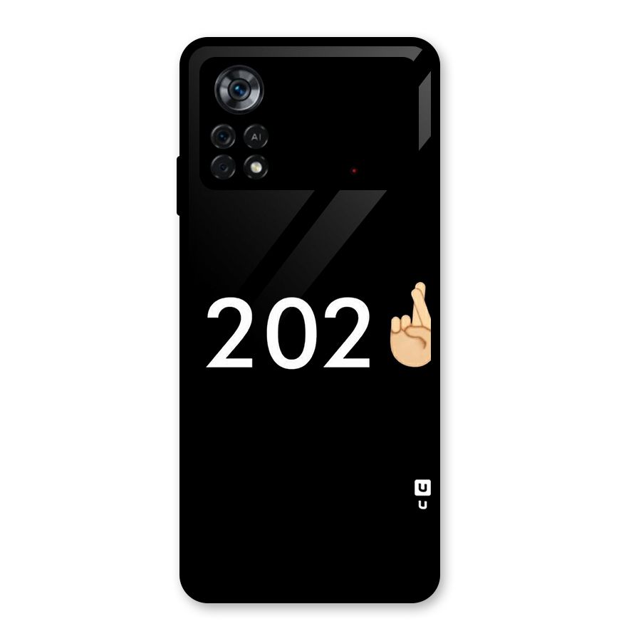 2021 Fingers Crossed Glass Back Case for Poco X4 Pro 5G