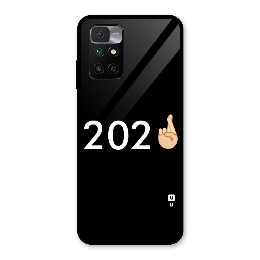 2021 Fingers Crossed Glass Back Case for Redmi 10 Prime
