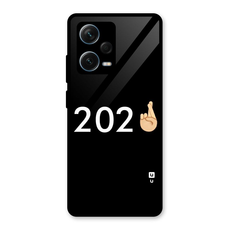 2021 Fingers Crossed Glass Back Case for Redmi Note 12 Pro Plus 5G