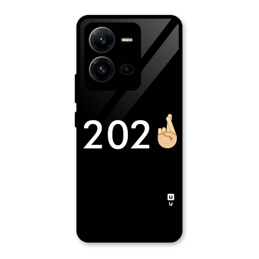 2021 Fingers Crossed Glass Back Case for Vivo V25