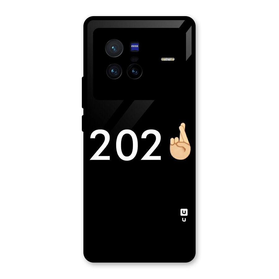 2021 Fingers Crossed Glass Back Case for Vivo X80