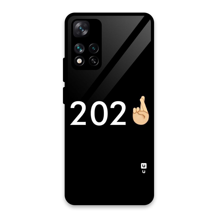 2021 Fingers Crossed Glass Back Case for Xiaomi 11i HyperCharge 5G