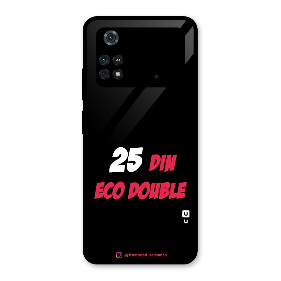 25 Din Eco Double Black Glass Back Case for Poco M4 Pro 4G