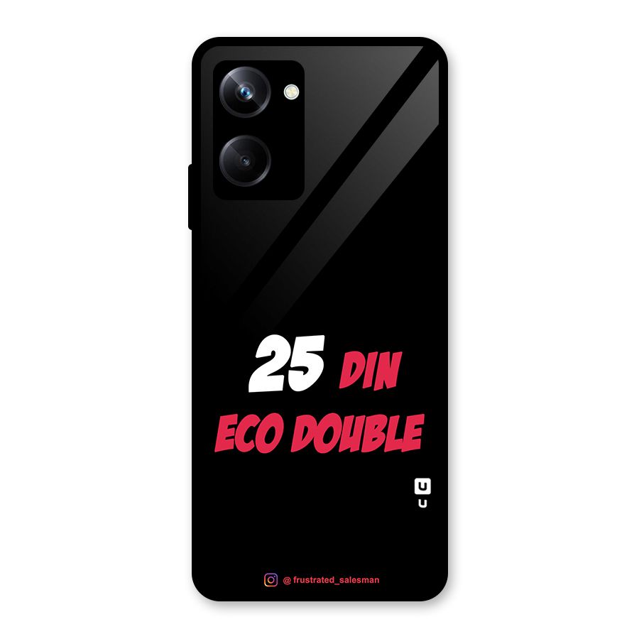 25 Din Eco Double Black Glass Back Case for Realme 10 Pro