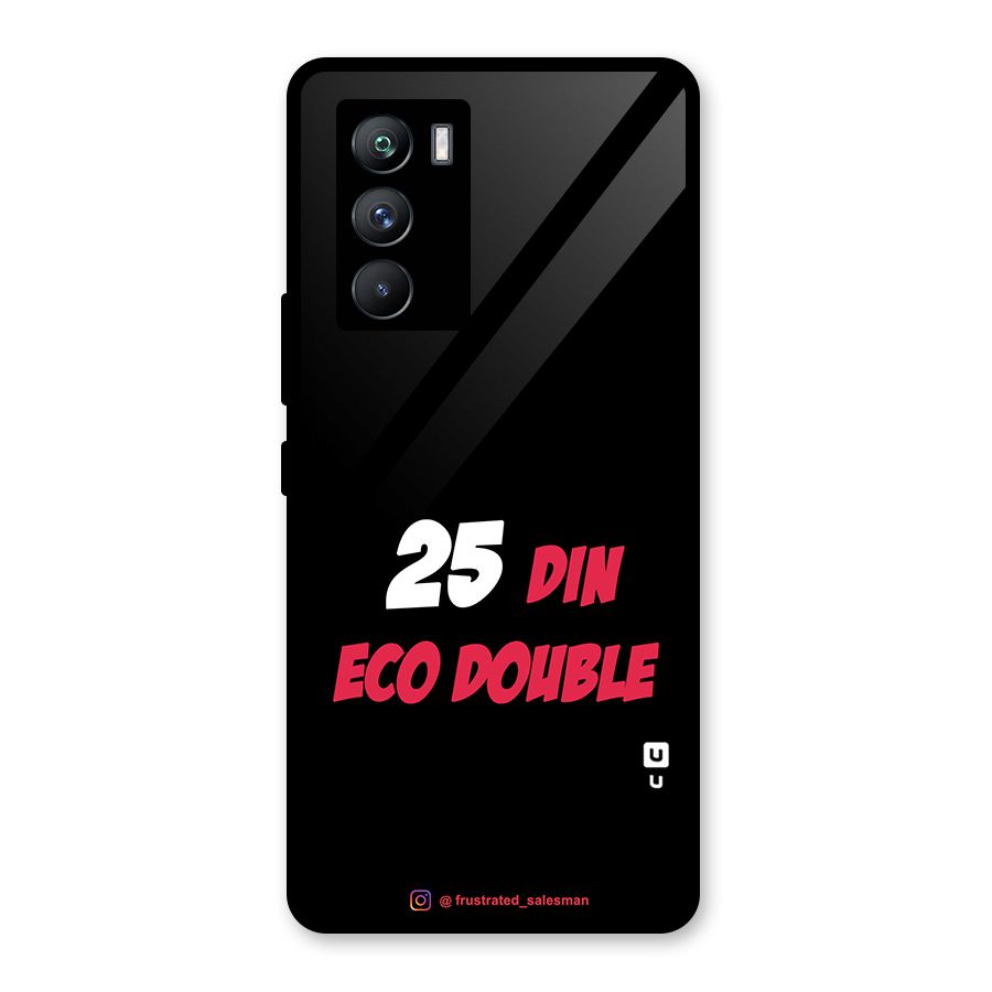 25 Din Eco Double Black Glass Back Case for Vivo iQOO 9 SE