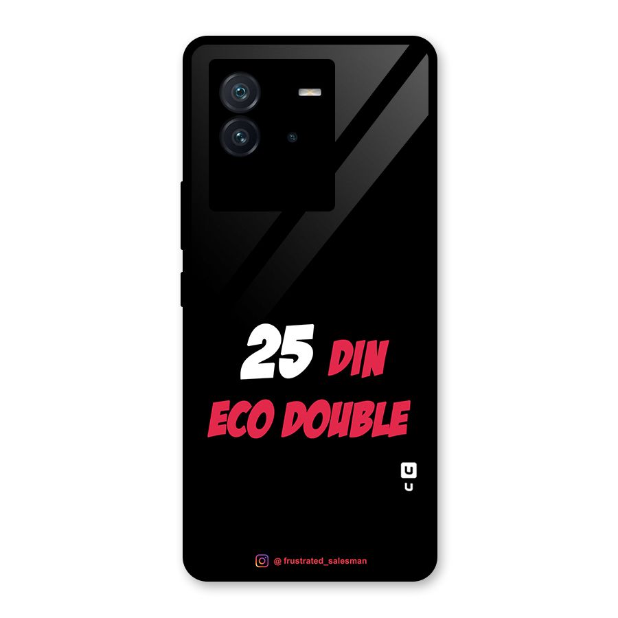 25 Din Eco Double Black Glass Back Case for Vivo iQOO Neo 6 5G