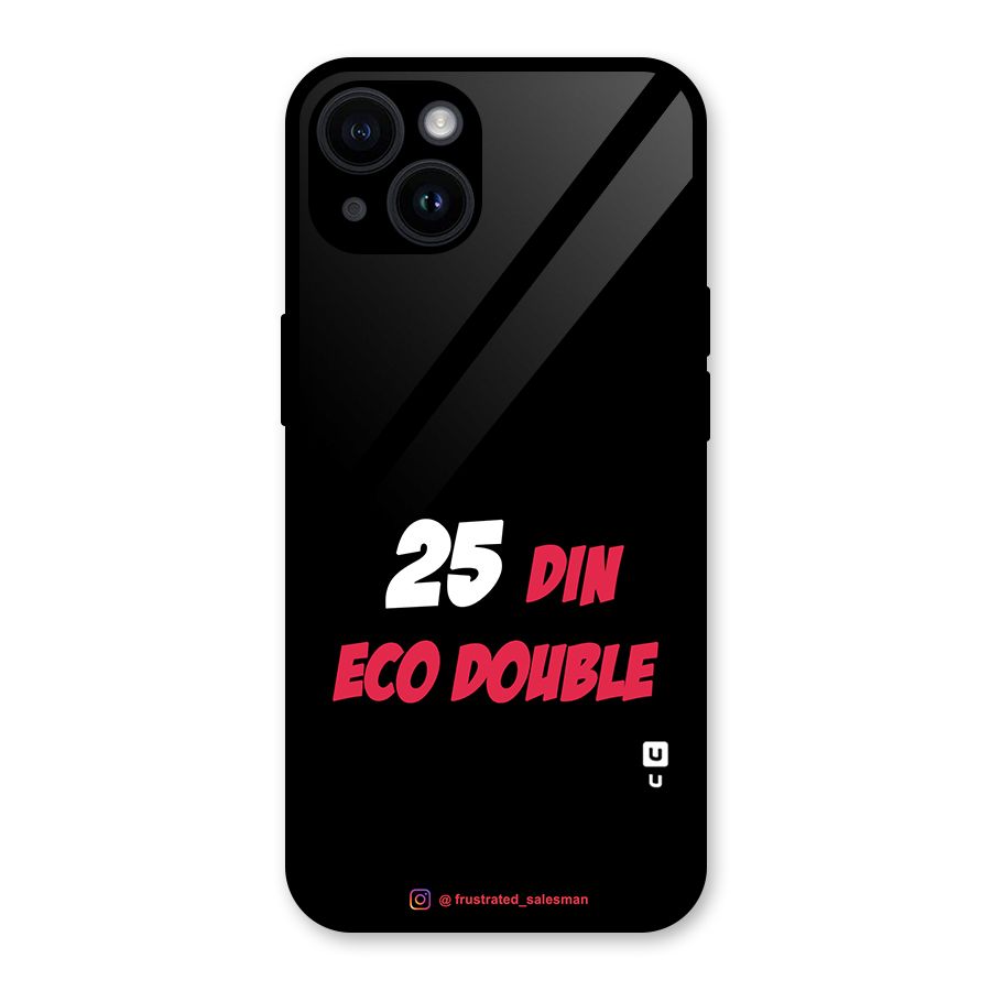 25 Din Eco Double Black Glass Back Case for iPhone 14