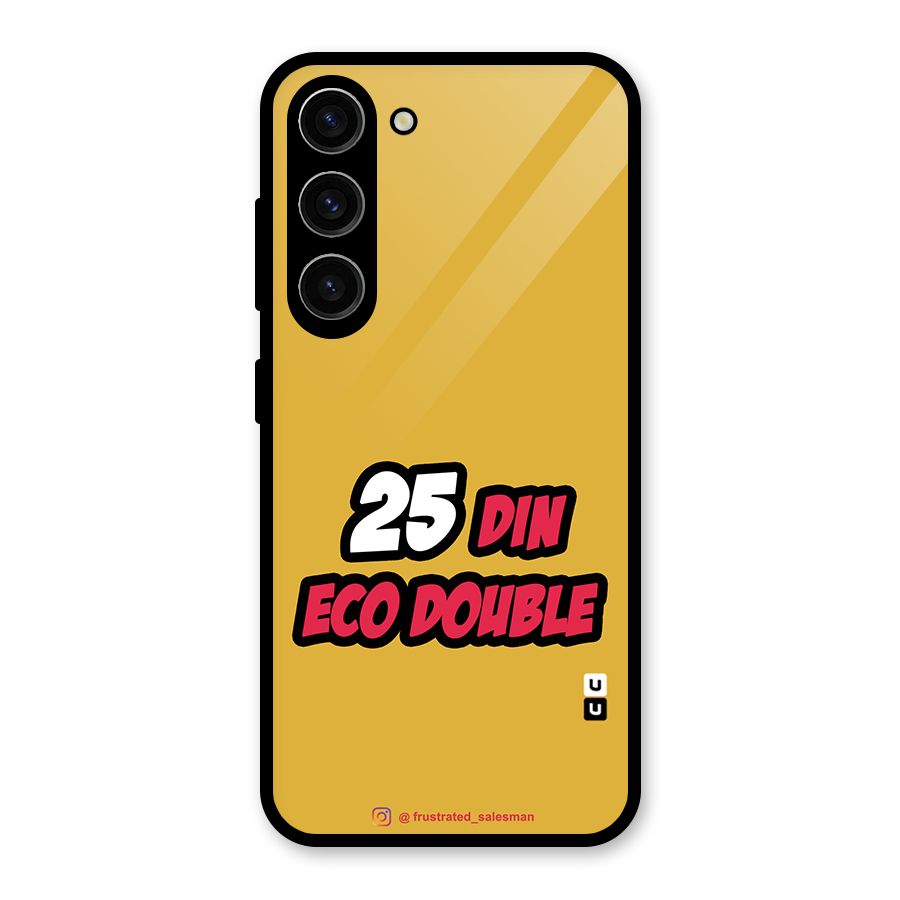 25 Din Eco Double Mustard Yellow Glass Back Case for Galaxy S23