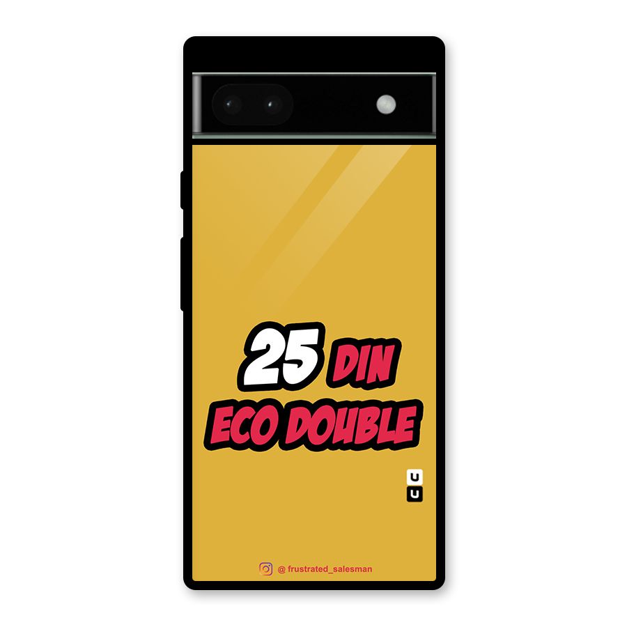 25 Din Eco Double Mustard Yellow Glass Back Case for Google Pixel 6a