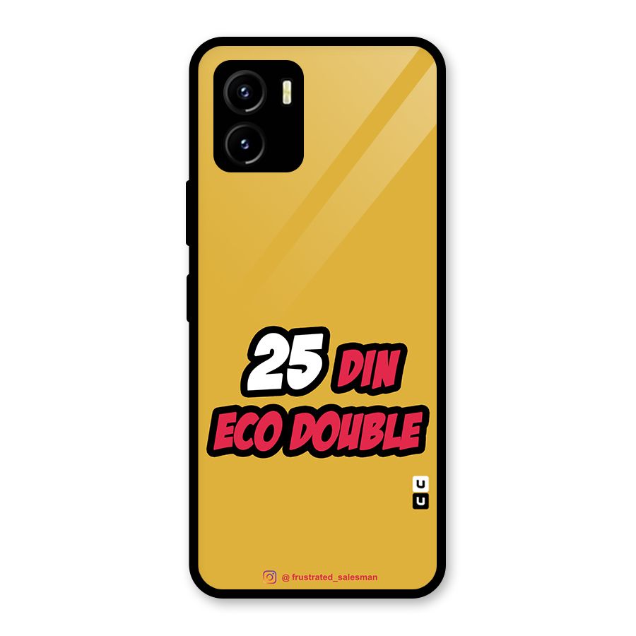 25 Din Eco Double Mustard Yellow Glass Back Case for Vivo Y15s