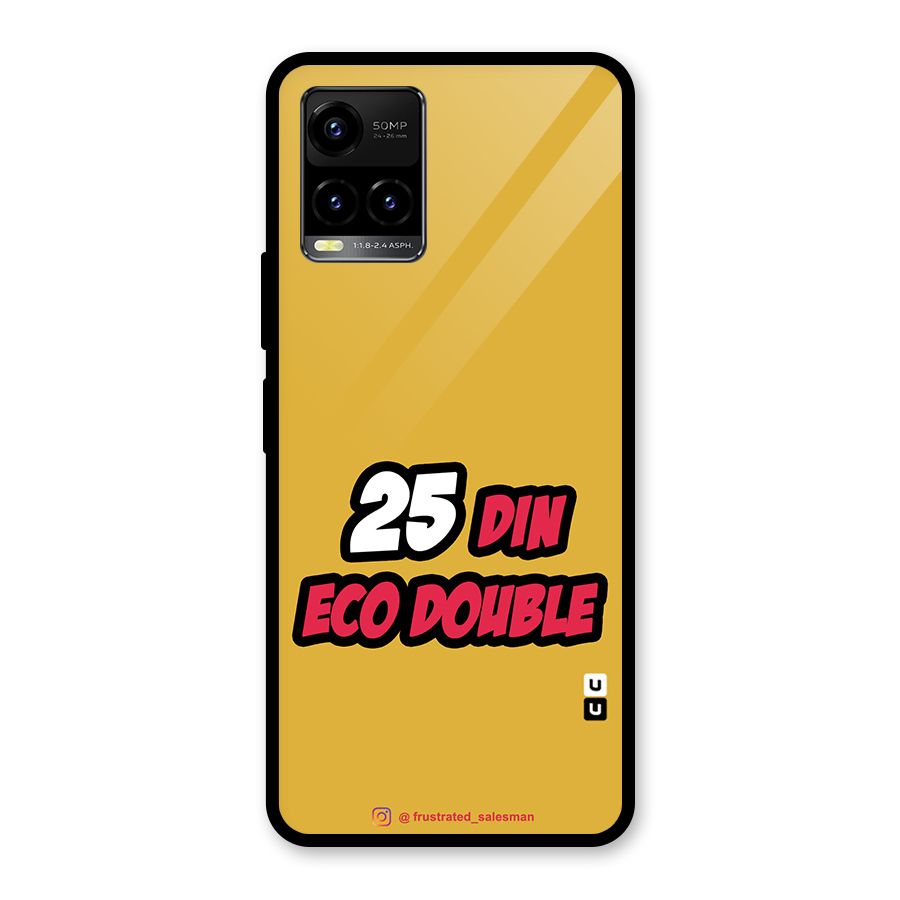 25 Din Eco Double Mustard Yellow Glass Back Case for Vivo Y21A