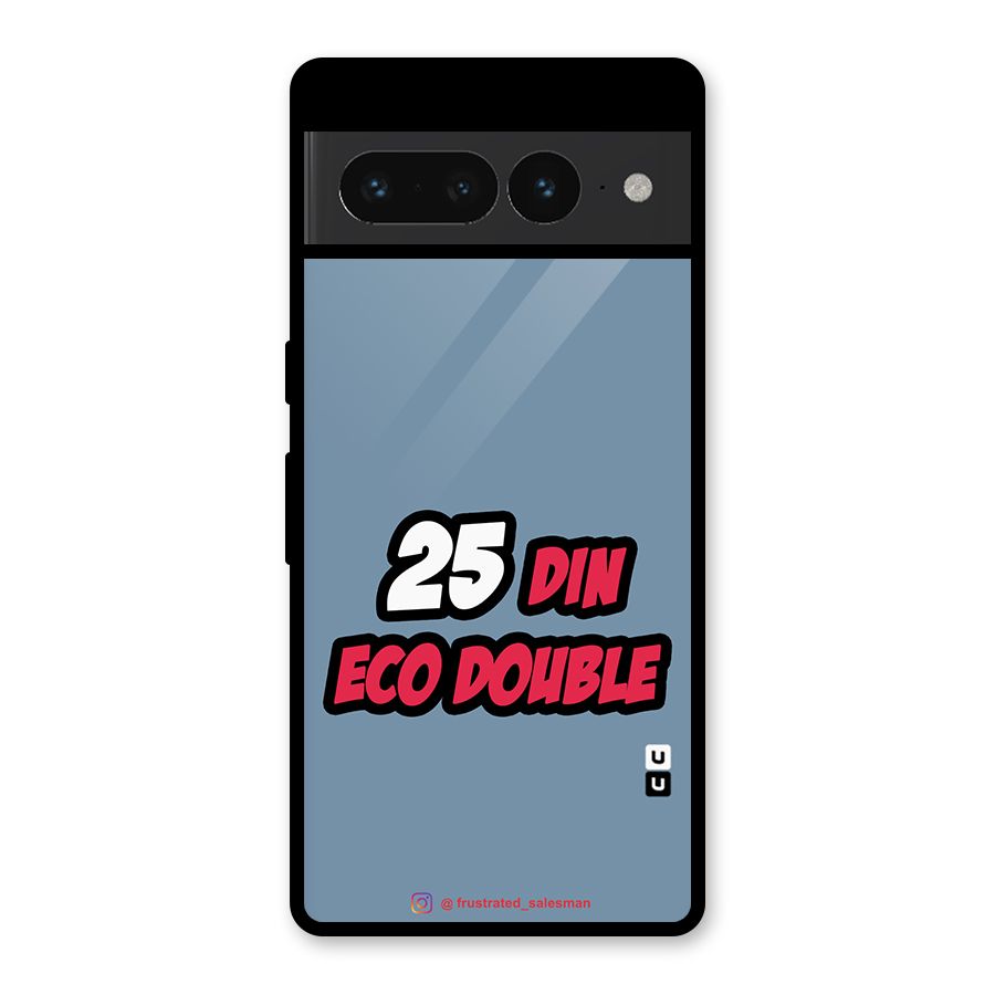 25 Din Eco Double SteelBlue Glass Back Case for Google Pixel 7 Pro