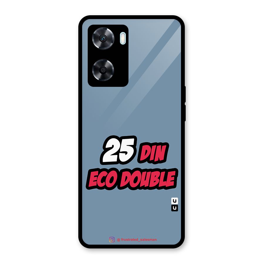 25 Din Eco Double SteelBlue Glass Back Case for Oppo A77