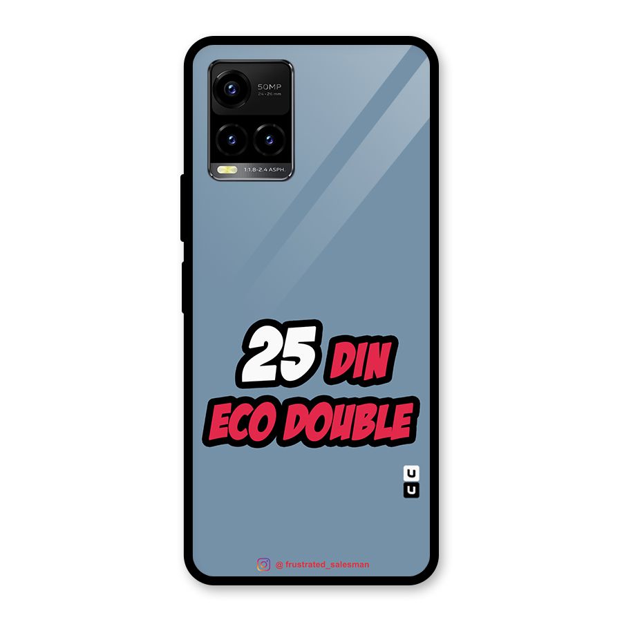 25 Din Eco Double SteelBlue Glass Back Case for Vivo Y21T