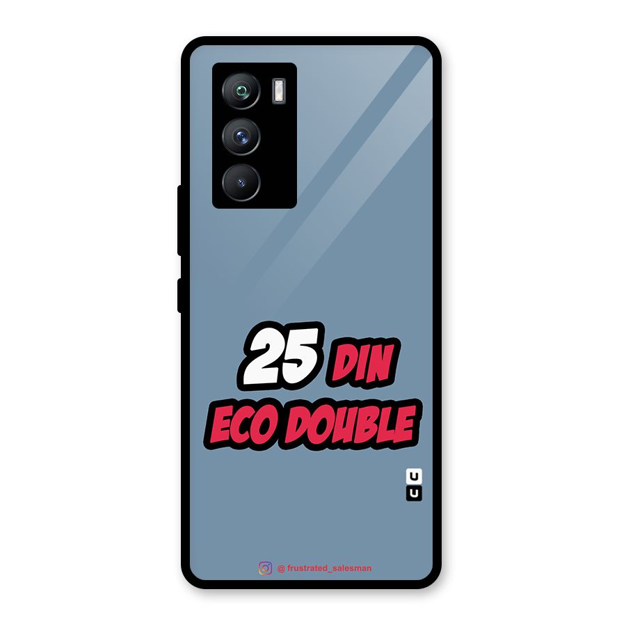 25 Din Eco Double SteelBlue Glass Back Case for Vivo iQOO 9 SE