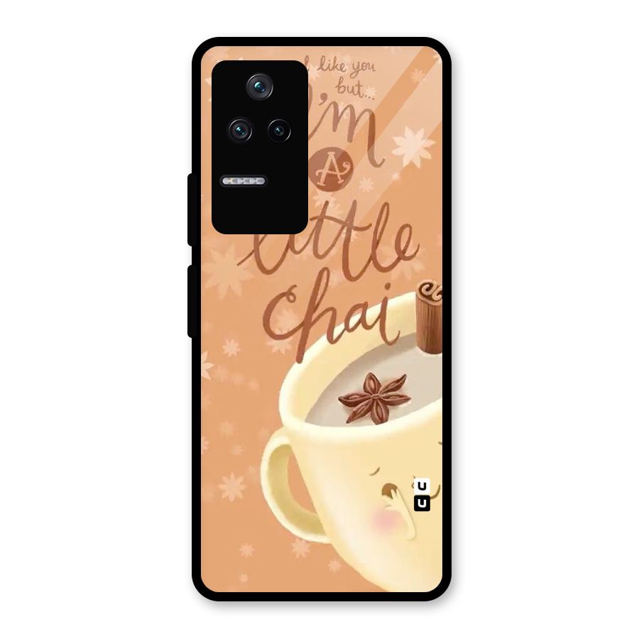 A Little Chai Glass Back Case for Poco F4 5G