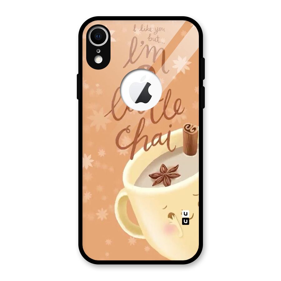 A Little Chai Glass Back Case for iPhone XR Logo Cut