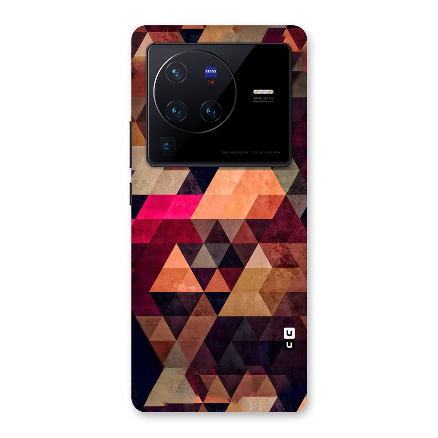 Abstract Beauty Triangles Back Case for Vivo X80 Pro