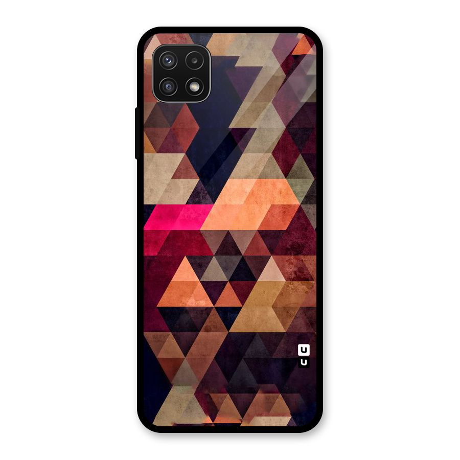 Abstract Beauty Triangles Glass Back Case for Galaxy A22 5G