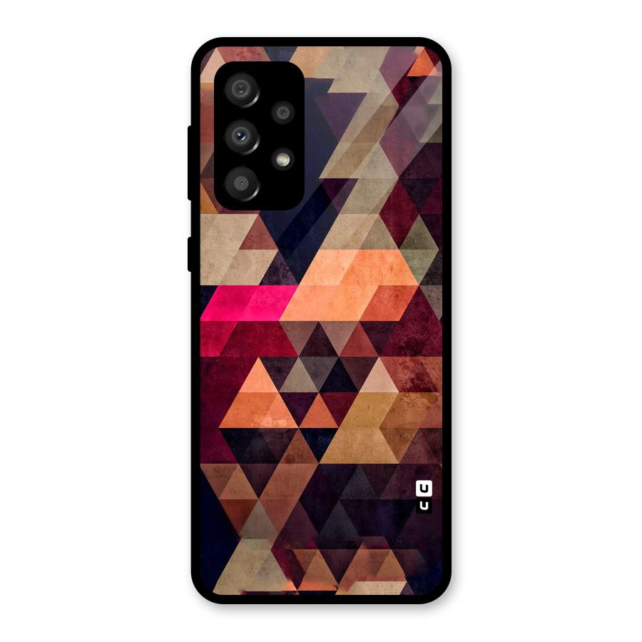 Abstract Beauty Triangles Glass Back Case for Galaxy A32