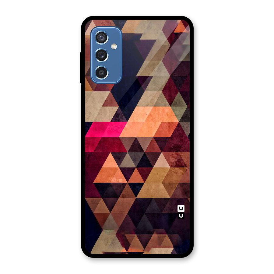 Abstract Beauty Triangles Glass Back Case for Galaxy M52 5G