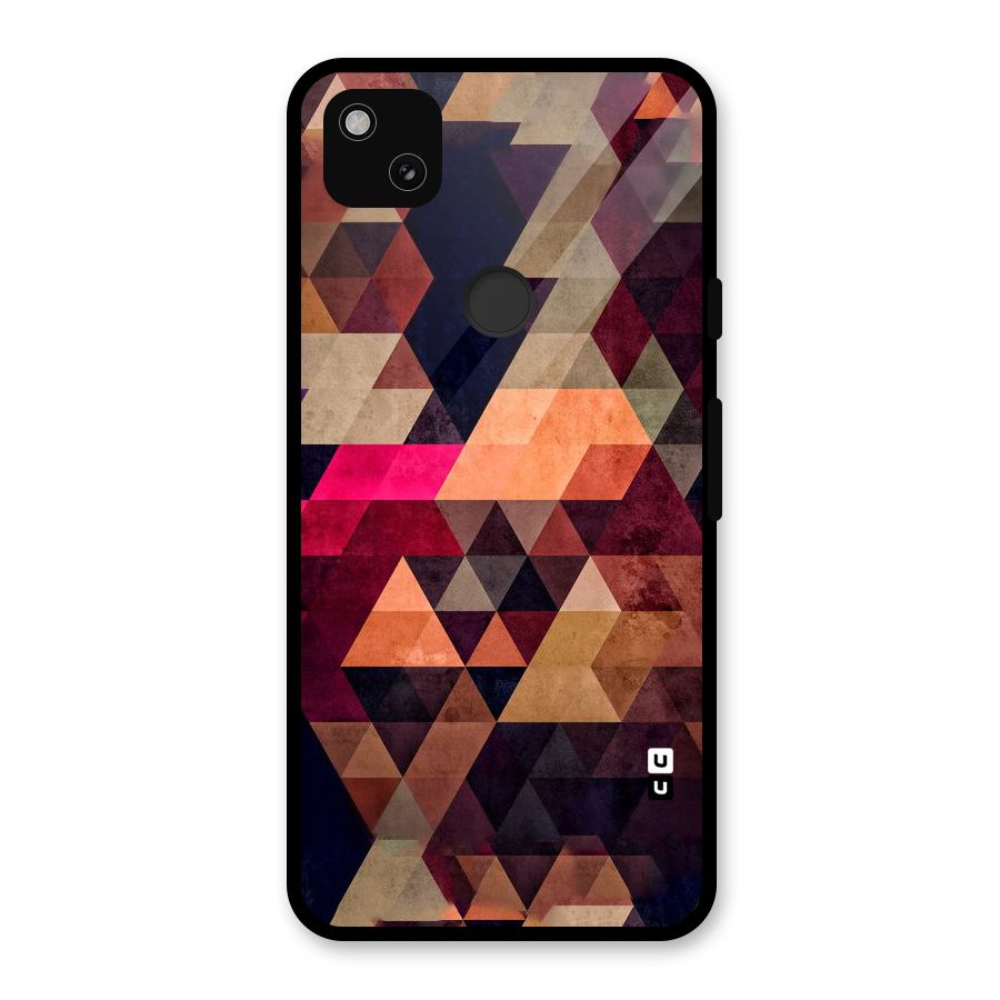 Abstract Beauty Triangles Glass Back Case for Google Pixel 4a