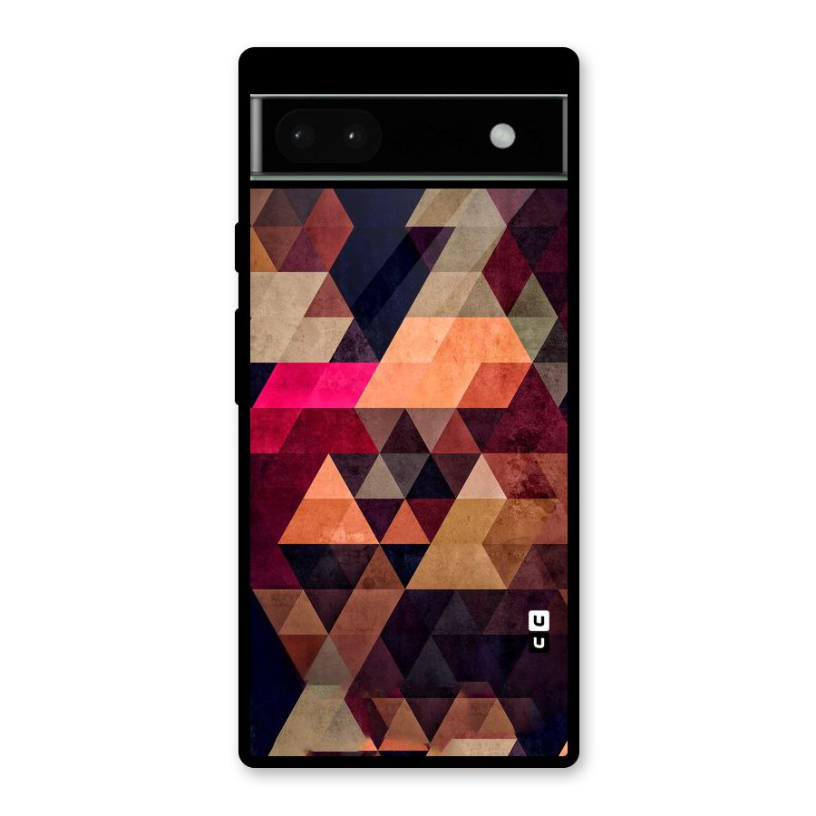 Abstract Beauty Triangles Glass Back Case for Google Pixel 6a