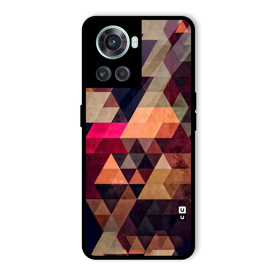 Abstract Beauty Triangles Glass Back Case for OnePlus 10R
