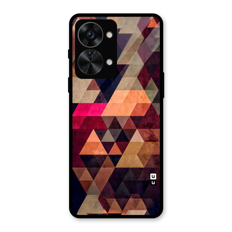 Abstract Beauty Triangles Glass Back Case for OnePlus Nord 2T