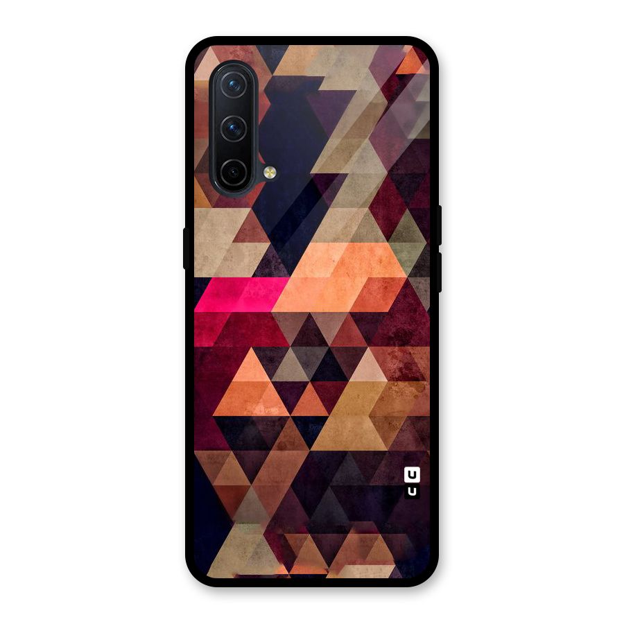 Abstract Beauty Triangles Glass Back Case for OnePlus Nord CE 5G